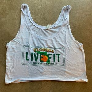 White crossfit crop top. Size medium.